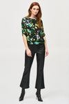 Joseph Ribkoff - Mesh Abstract Print Blouson Top