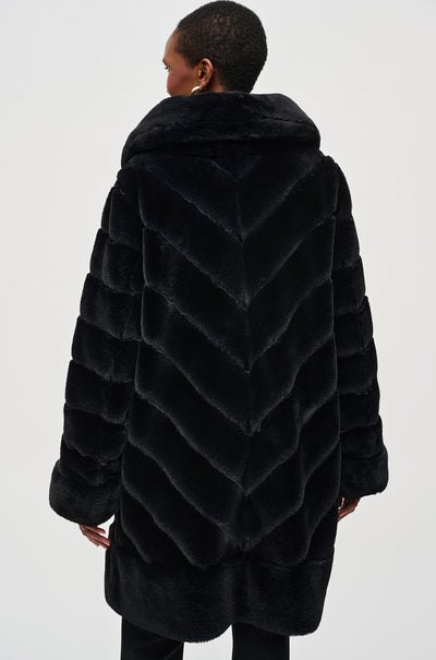 Joseph Ribkoff - Reversible Faux Fur Coat