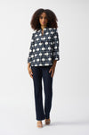 Joseph Ribkoff - Geometric Jacquard Trapeze Jacket