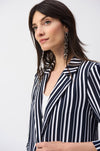 Joseph Ribkoff - Woven Stripe Print Boxy Blazer