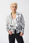 Joseph Ribkoff - Faux Suede Floral Print Jacket