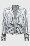 Joseph Ribkoff - Faux Suede Floral Print Jacket