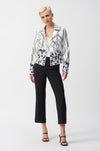 Joseph Ribkoff - Faux Suede Floral Print Jacket