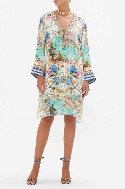 Camilla - Amalfi Lullaby Metal Eyelet Kaftan