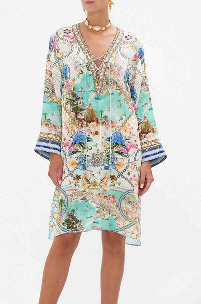 Camilla - Amalfi Lullaby Metal Eyelet Kaftan