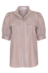 zoe kratzmann - allot top in mocha stripe