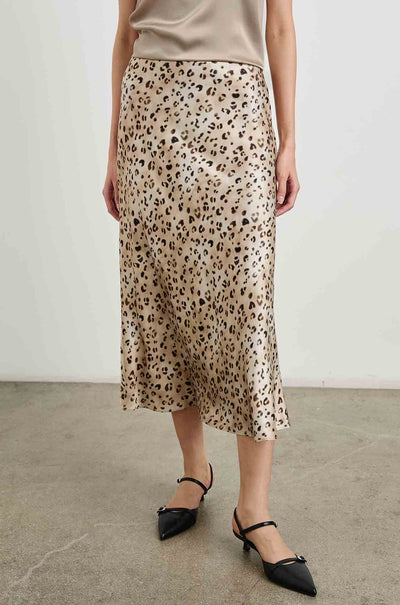 Rails - Anya Midi Skirt in Champagne Leopard