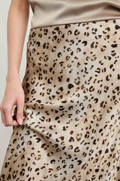 Rails - Anya Midi Skirt in Champagne Leopard