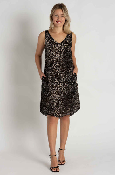 Mela Purdie - Audrey Dress in Praline Panther