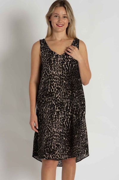 Mela Purdie - Audrey Dress in Praline Panther