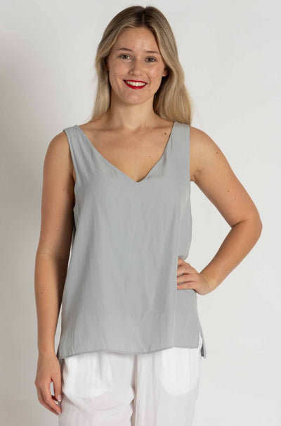 Mela Purdie - Audrey Tank in Platinum Mache