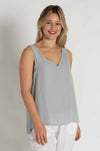 Mela Purdie - Audrey Tank in Platinum Mache