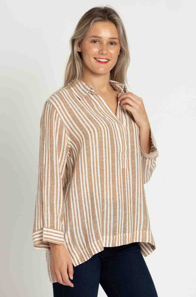 Rails - Banks Shirt in Palo Santo Stripe