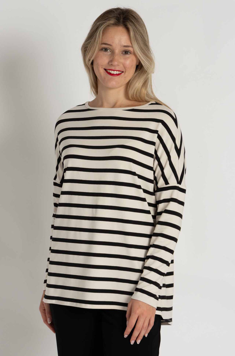 Mela Purdie - Boat Sweater in Trunk Stripe Knit