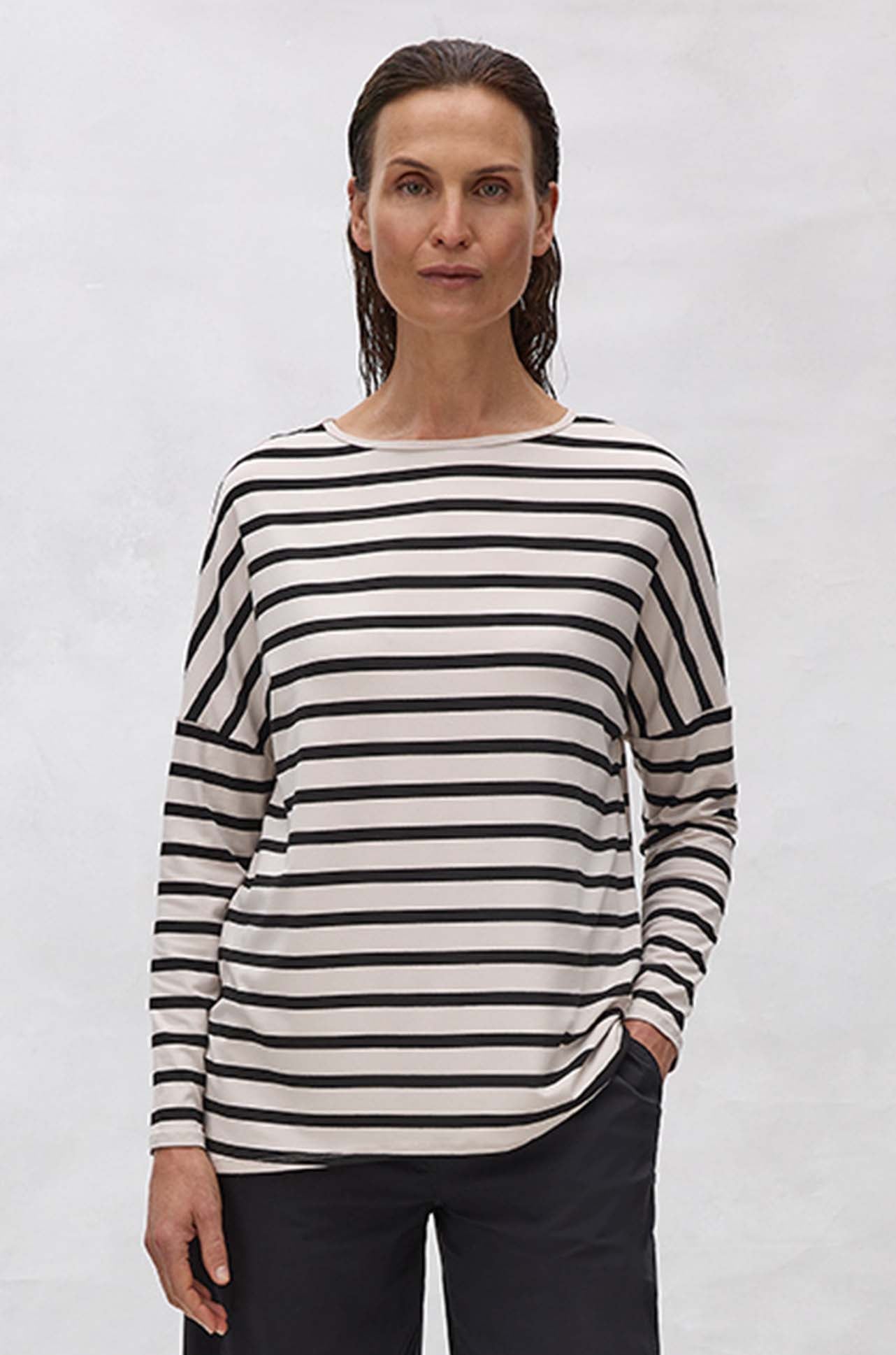 Mela Purdie - Boat Sweater in Trunk Stripe Knit