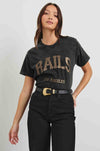 Rails - Boyfriend Tee in Black Gold Glitter