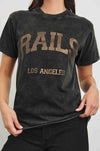 Rails - Boyfriend Tee in Black Gold Glitter