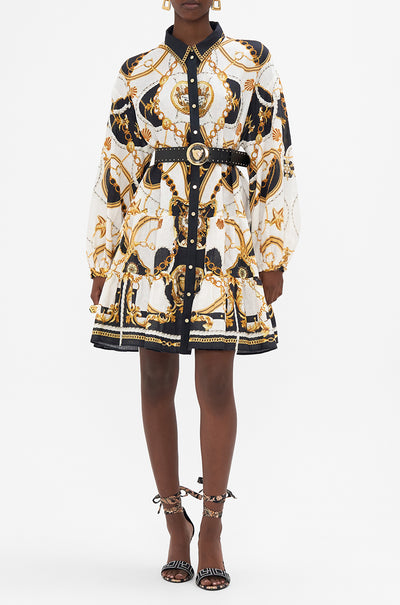 Camilla - Sea Charm Tiered Shirt Dress