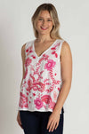 Johnny Was - Cassia Button Back Linen Tank