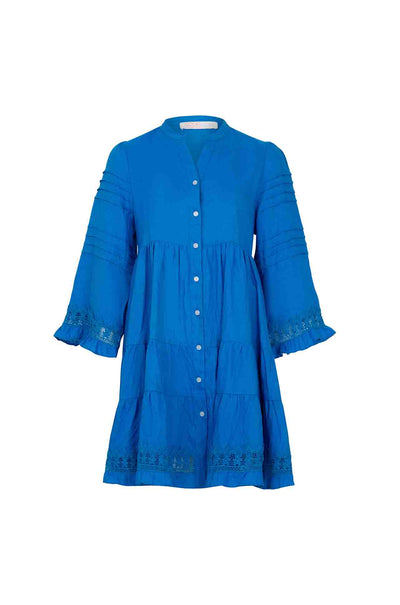 Coop - Any Linen Day Change Of Lace Dress in Blue