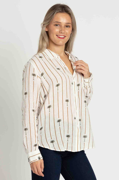 Rails - Charli Shirt in Stripe Palms