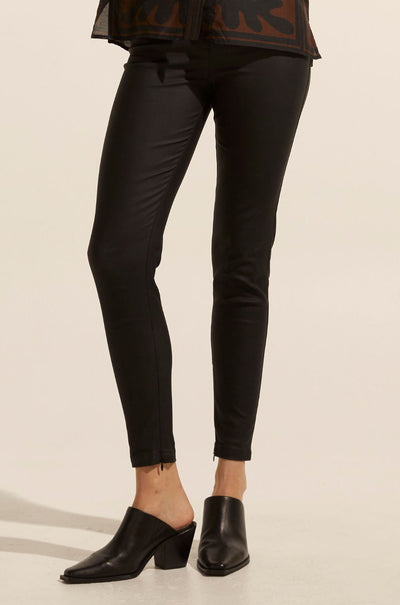 zoe kratzmann - contest pant in black coated