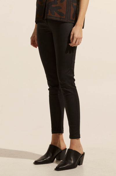 zoe kratzmann - contest pant in black coated