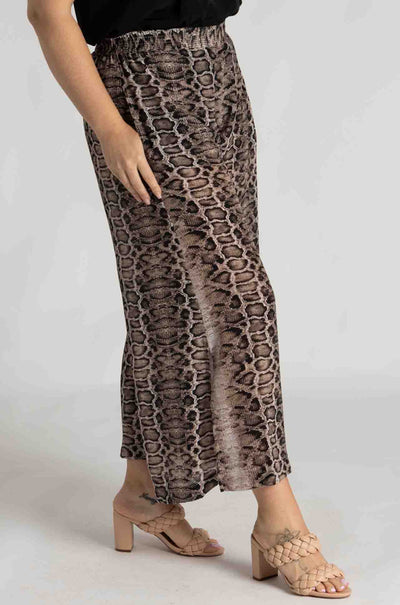 Mela Purdie - Crop Swish Pant in Safari Python