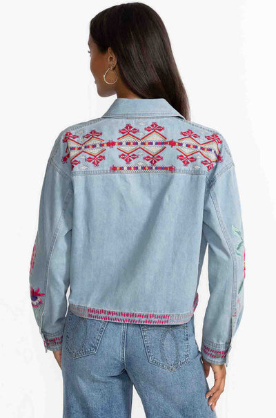 Johnny Was - Cropped Denim Jacket in Talulla Print