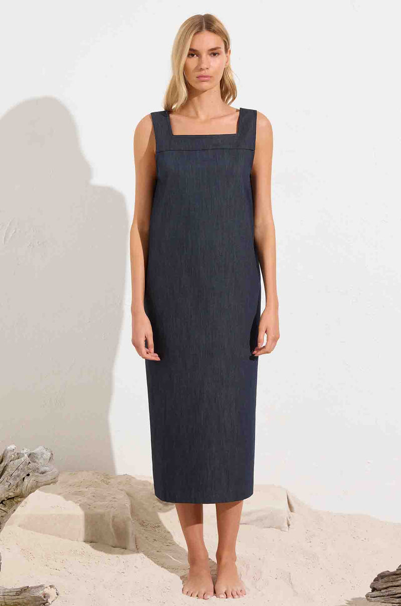 Mela Purdie - Cube Dress in Soft Stretch Denim