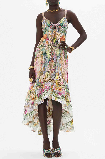 Camilla Flowers Of Neptune Tie Front High Low Dress Zambezee