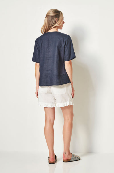 Verge - Frill Short in White