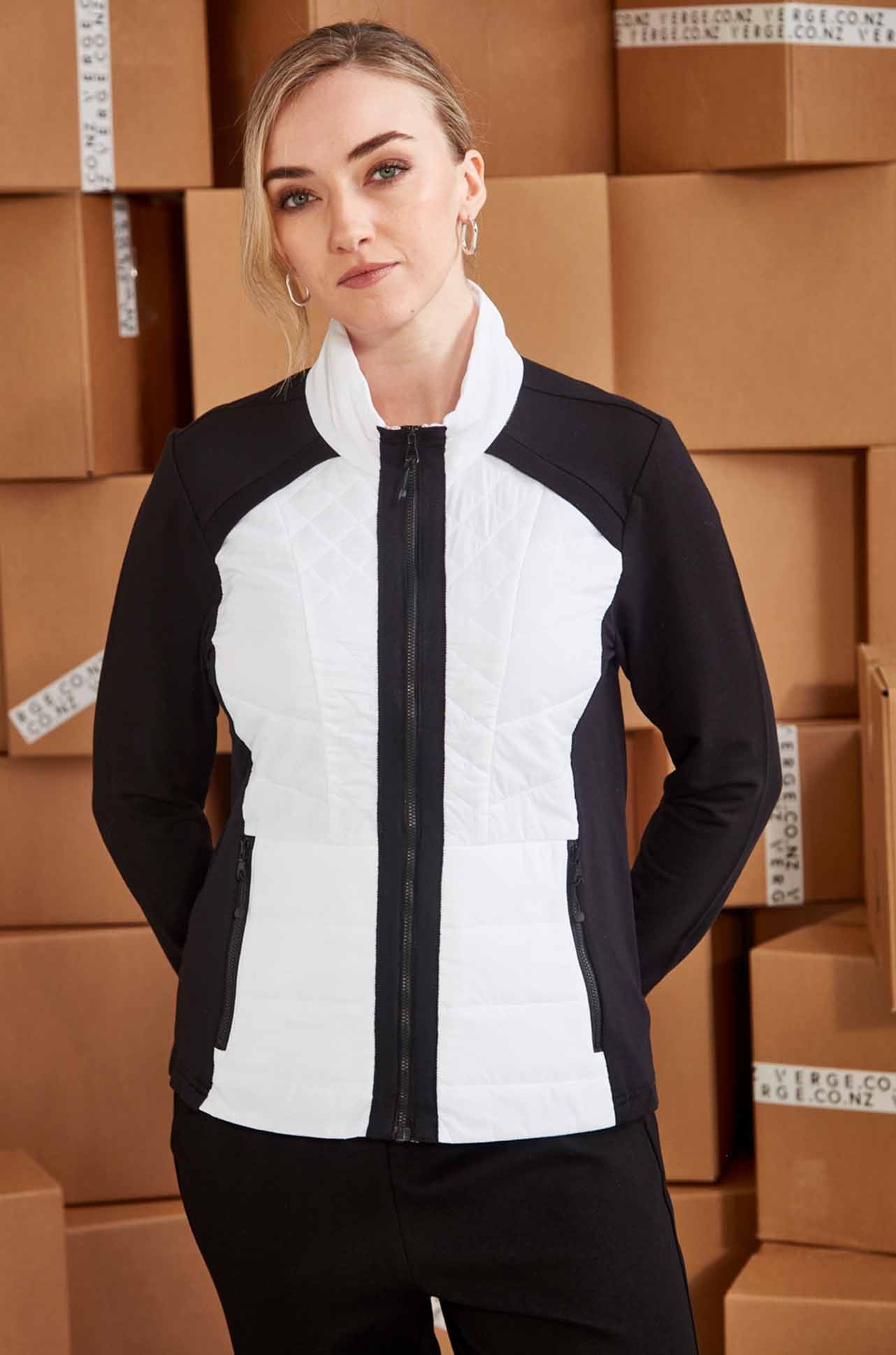 Verge - Idaho Jacket in Black / White