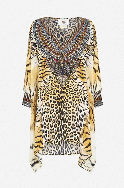 Camilla - Jaguar Short Kaftan with Cuff