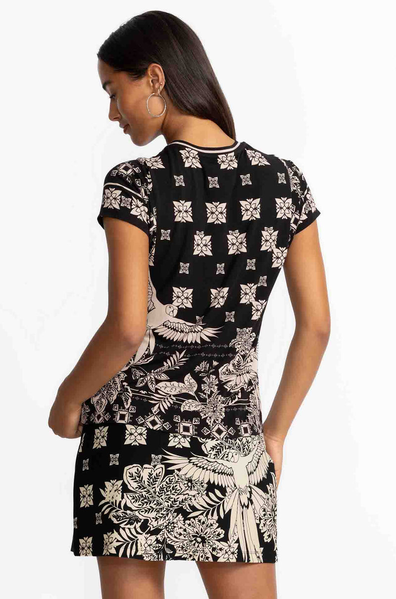 Johnny Was - The Janie Favorite Boxy Square Sleeve Tee in Myna Print