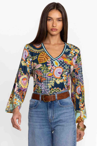 Johnny Was - The Janie Favorite V-Neck Kimono Sleeve Tee - Wild