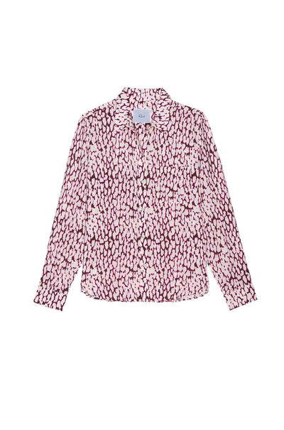 Rails - Josephine L/S Button Down in Pink Static Leopard