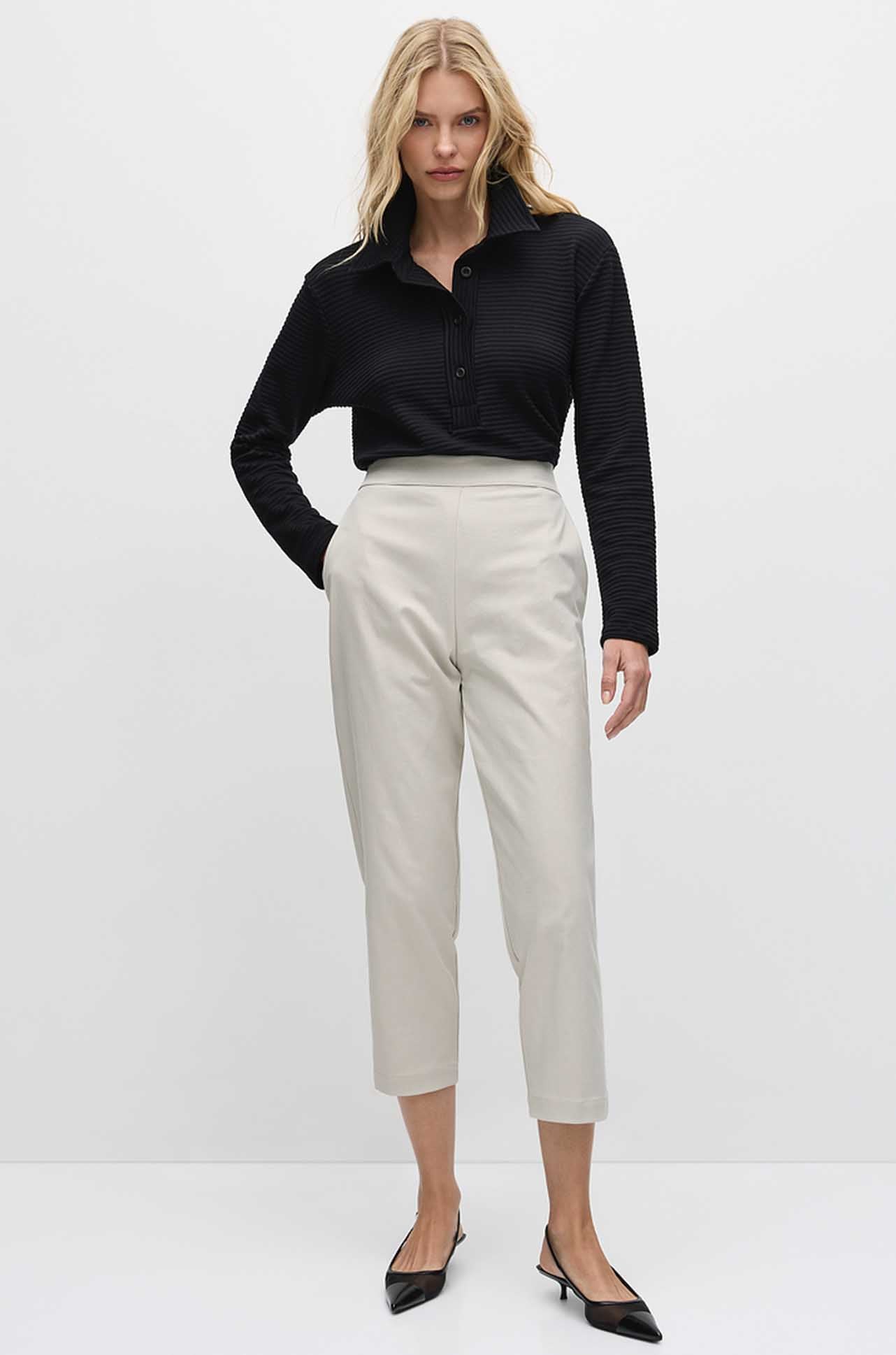 Mela Purdie - Tapered Flat Pant in Gravitene