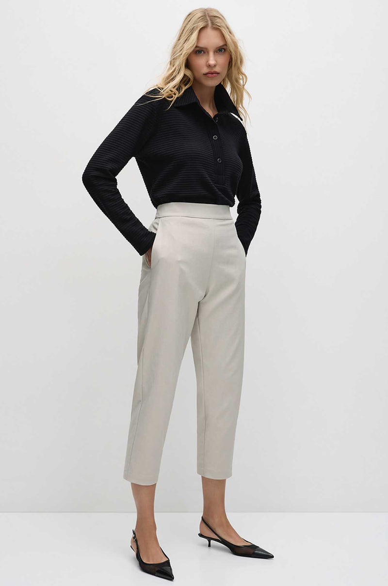 Mela Purdie - Tapered Flat Pant in Gravitene