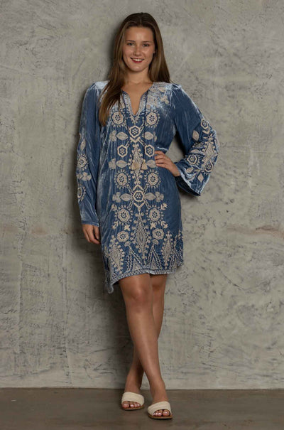 Johnny Was - Liona Velvet Kimono Sleeve Dress