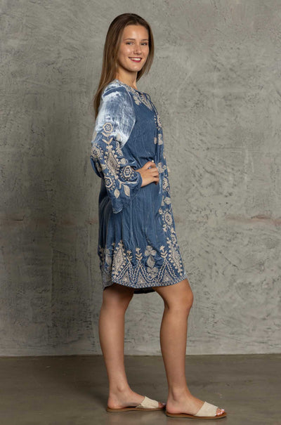 Johnny Was - Liona Velvet Kimono Sleeve Dress