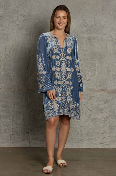 Johnny Was - Liona Velvet Kimono Sleeve Dress