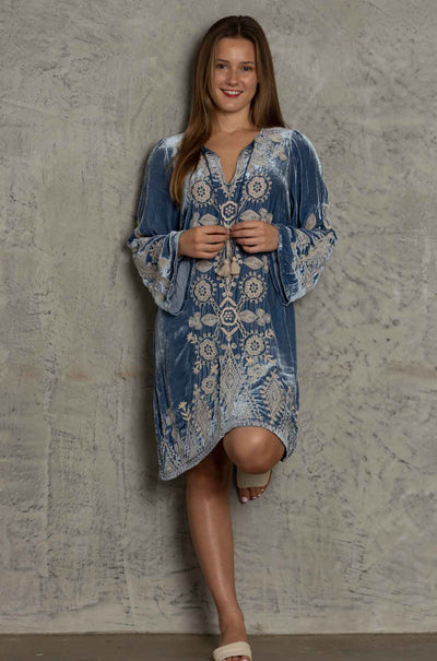 Johnny Was - Liona Velvet Kimono Sleeve Dress