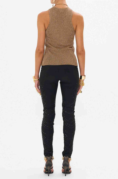 Camilla - Nouveau Noir Crew Neck Knit Cami