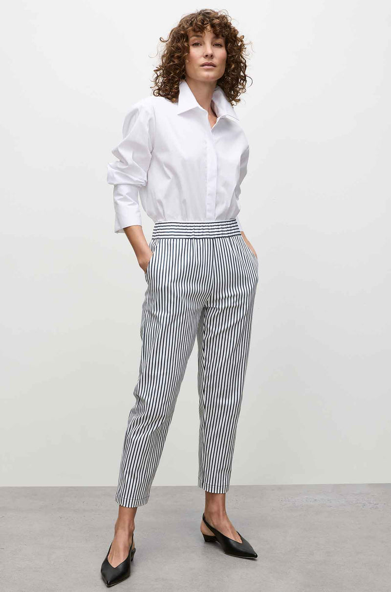 Mela Purdie - Nomad Pant in Indigo Stripe