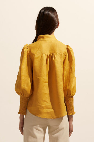 zoe kratzmann - pier top in ochre