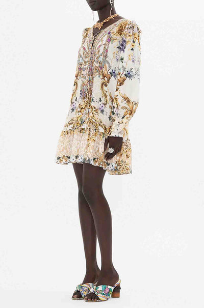 Camilla - Palazzo Play Date Ruffle Lace Up Dress