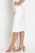 Paula Ryan - Panelled Basque Pencil Skirt in White