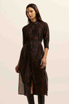 zoe kratzmann - pinpoint dress in choc frond