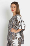 Mela Purdie - Plaza T in Lattice Print Linen